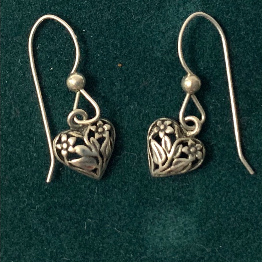 Sterling silver heart earrings
